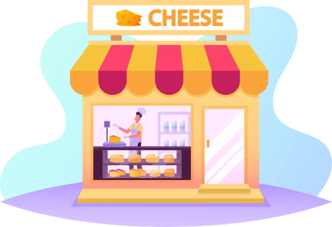 Cheese Shop  Illustration