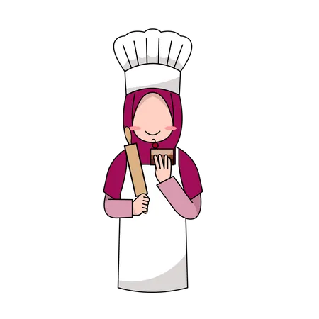 Logotipo Do Chef Muculmano Ilustração