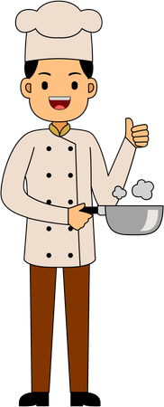 Chef aprovando comida  Ilustração