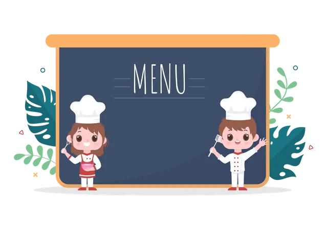 Chef Cartoon Character Illustration  Illustration