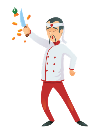 Chef chinês  Ilustração