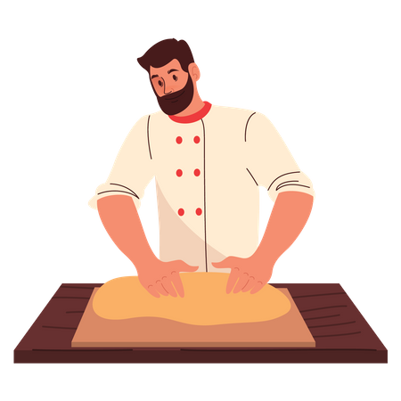 Chef cooking  Illustration