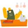 cook school illustration free download