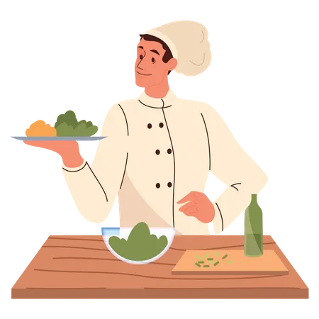 Chef cooking  Illustration