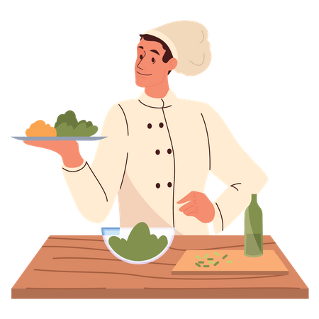 Chef cooking  Illustration