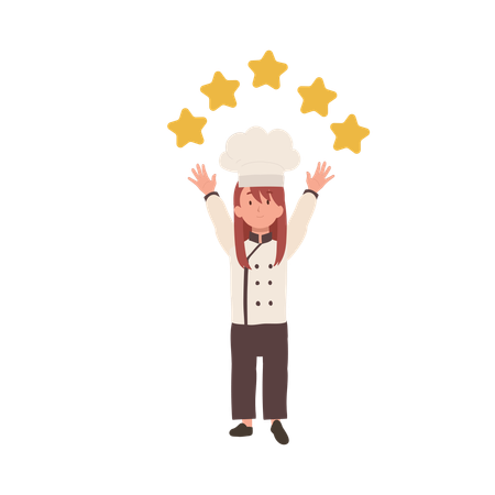 Kid Chef com 5 estrelas  Ilustração