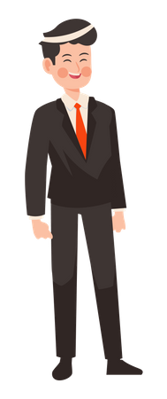Chef d'entreprise heureux  Illustration