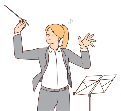 Chef d'orchestre de musique féminine  Illustration