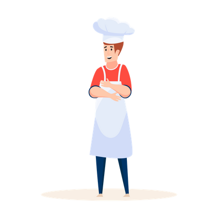 Chef masculino especialista  Ilustração