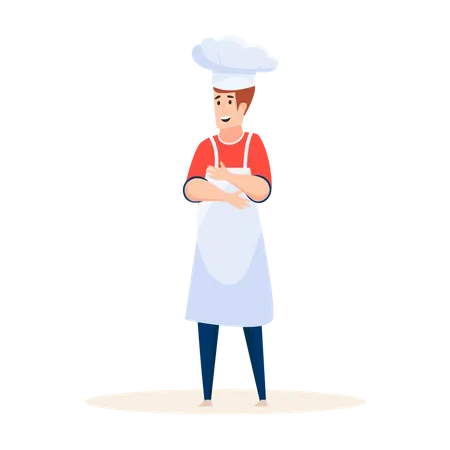 Chef masculino especialista  Ilustração