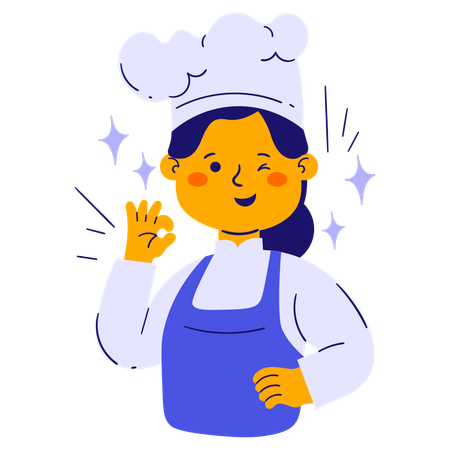 Chef feminina  Ilustração