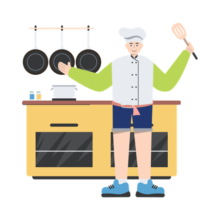 Chef feminina  Ilustração