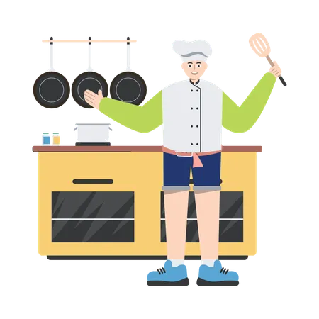 Chef feminina  Ilustração