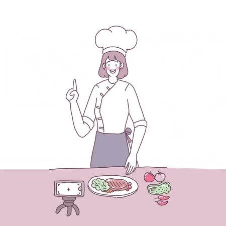 Chef feminina  Ilustração