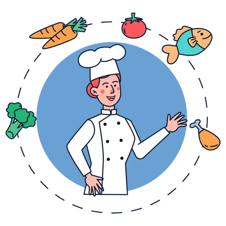 Chef feminina  Ilustração