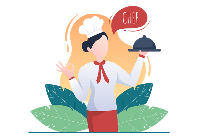 Chef feminina  Ilustração