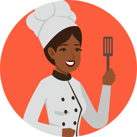 Chef feminina  Ilustração