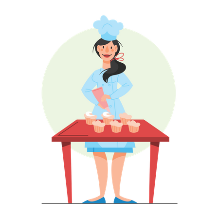 Chef feminina  Ilustração
