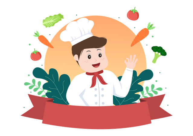 Chef infantil  Ilustração