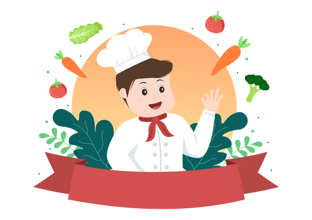 Chef infantil  Ilustração