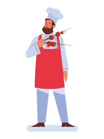 Chef masculino  Ilustración