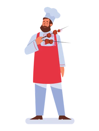 Chef masculino  Ilustración