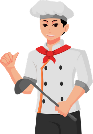 Chef masculino  Ilustração