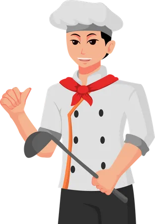 Chef masculino  Ilustração