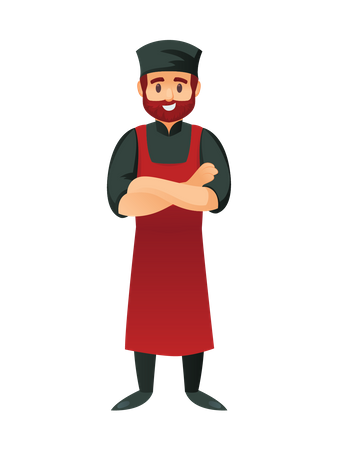 Chef masculino  Ilustração