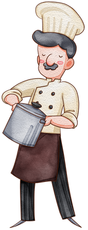 Chef masculino  Ilustração