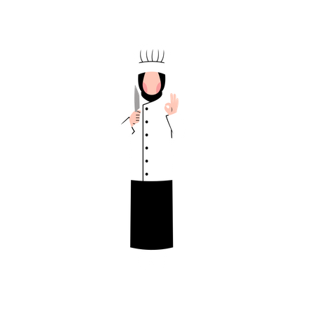 Chef muçulmana feminina  Ilustração