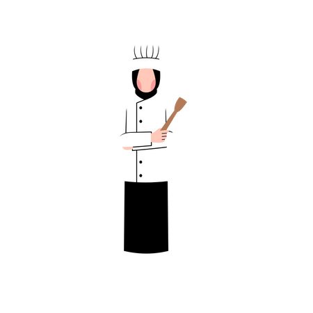 Chef feminina islâmica  Ilustração