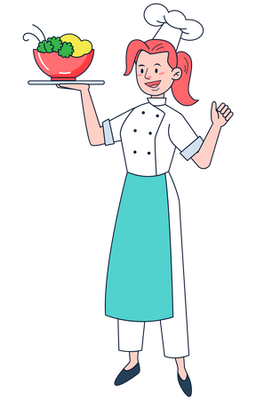 Cocinero de panadería  Ilustración