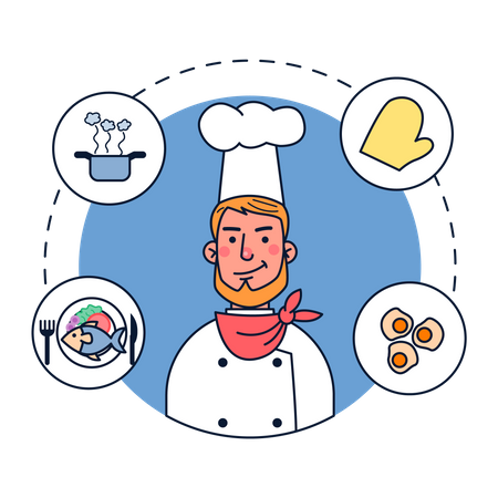 Cocinero profesional  Illustration