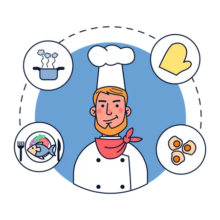 Cocinero profesional  Illustration