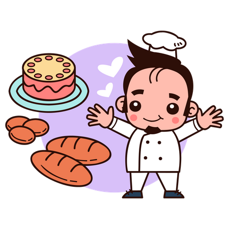 Cuisinier professionnel  Illustration