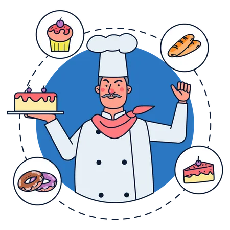 Chef Profissional  Ilustração