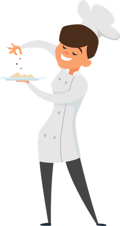 Chef profissional feminina  Ilustração