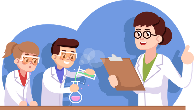 Chemical club for children  Illustration