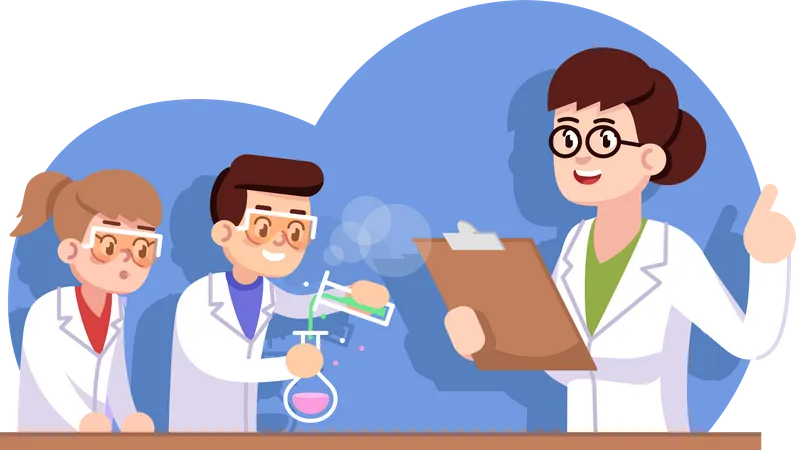 Chemical club for children  Illustration