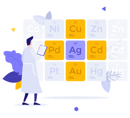 Chemical elements arranged by atomic number  일러스트레이션