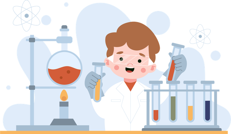 Chemical Experiment Class  일러스트레이션