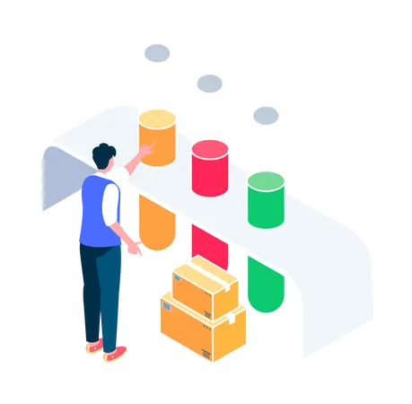 Chemical in test tube  Illustration