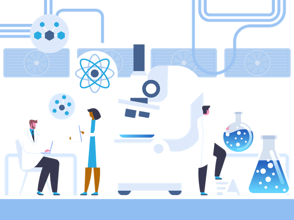 Chemical lab study  Illustration