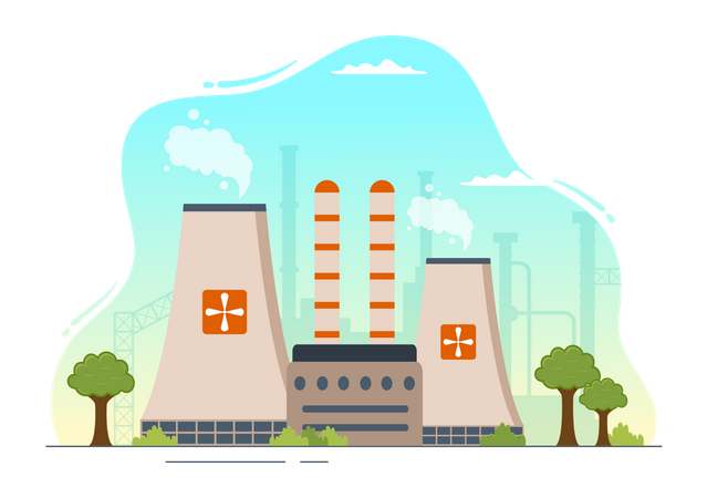 Chemical manufacturing industry  Illustration
