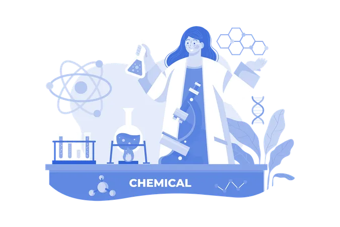 Chemical Engineer Illustration Concept On A White Background Illustration