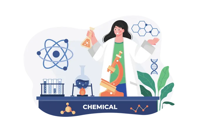 Chemical researcher  Illustration