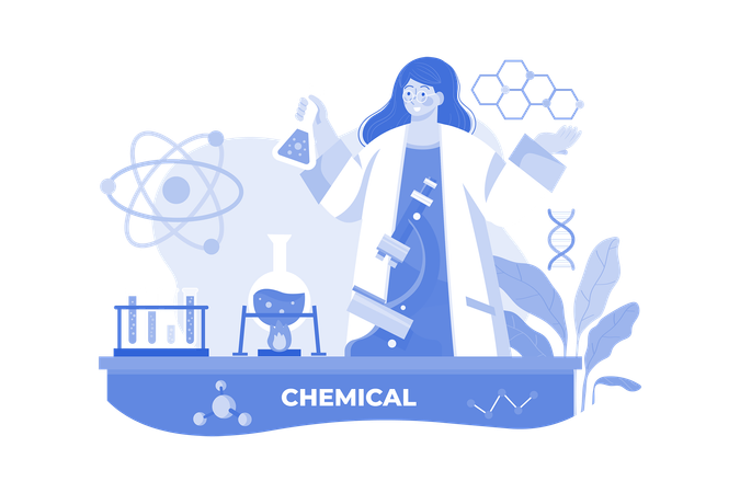 Chemical researcher  Illustration