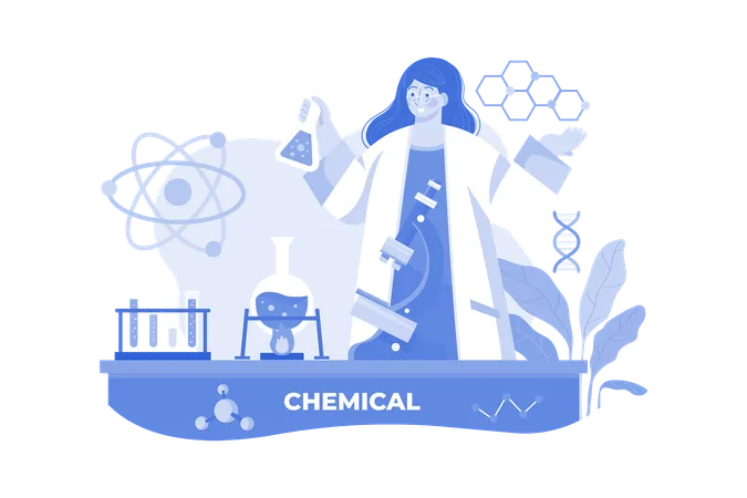 Chemical researcher  Illustration