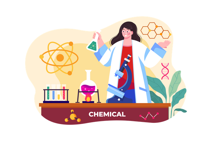 Chemical researcher  Illustration